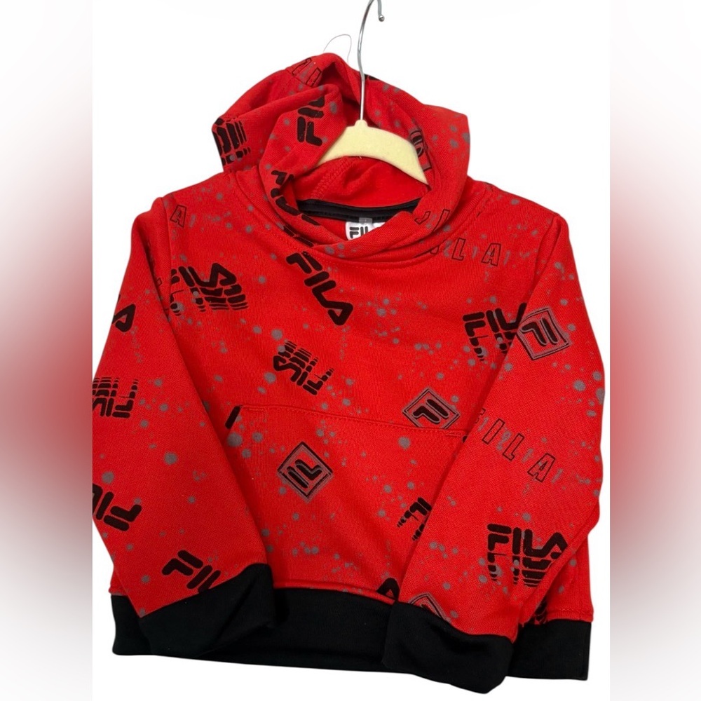 Fila Kids Graphic Red and Black Hoodie